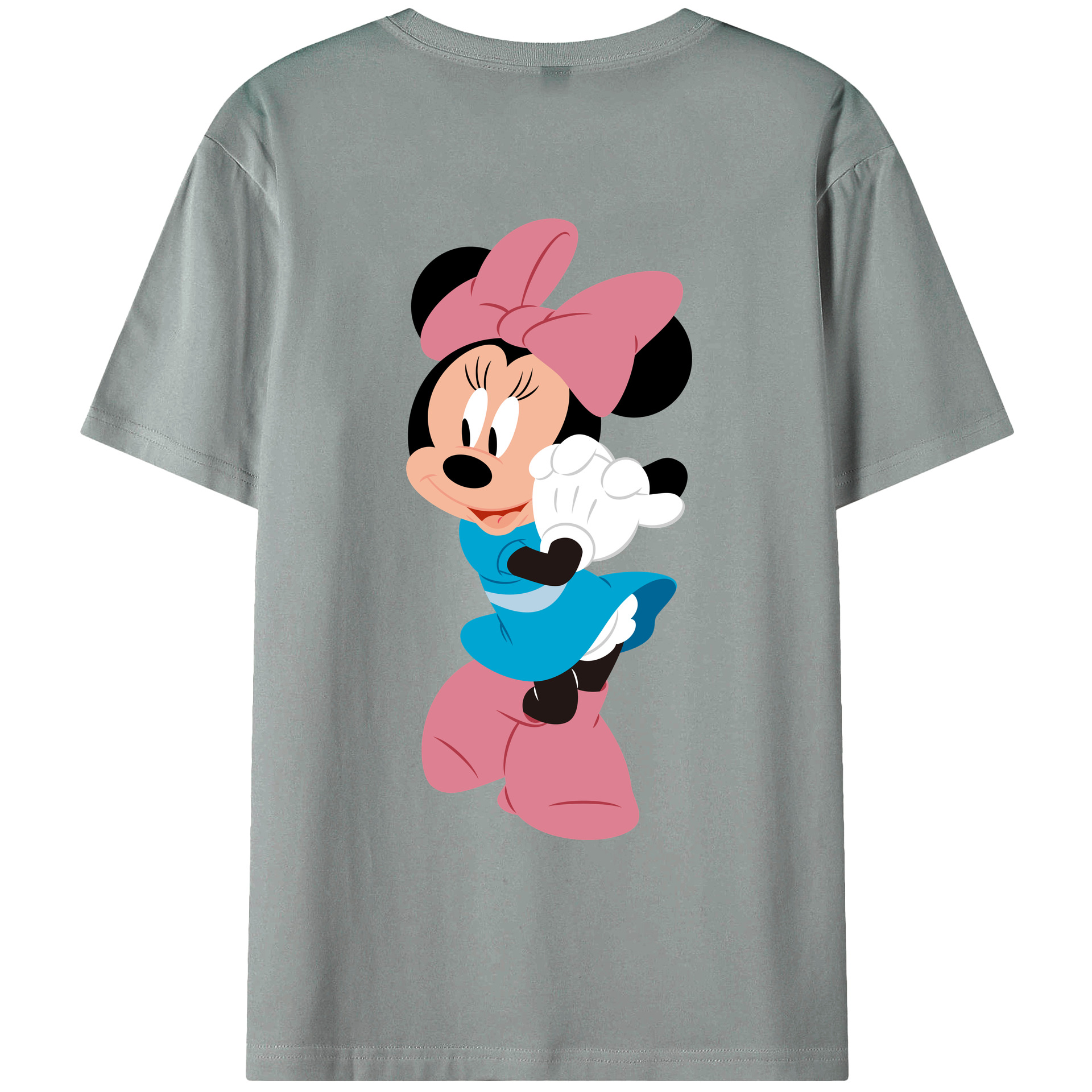 ミッキーマウス Mickey Mouse 綿100％ メンズ半袖Tシャツ（バックプリント） 通気性
